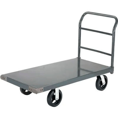 Global Industrial™ Steel Deck Platform Truck 48 x 24 2400 Lb. Capacity 8" Rubber Casters