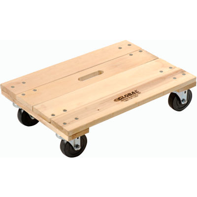 Global Industrial™ Hardwood Dolly with Solid Deck 24 x 16 1200 Lb. Capacité