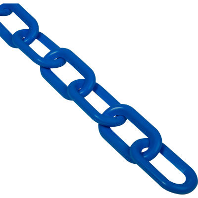 Global Industrial™ Plastic Chain Barrier, 2"x50'L, Bleu