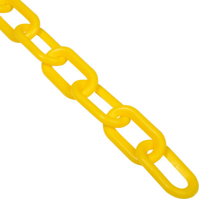 Global Industrial™ Plastic Chain Barrier, 2"x50'L, Jaune