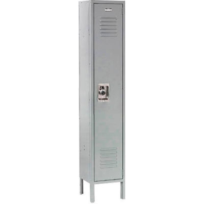 Global Industrial Infinity® 1-Tier 1 Door Locker, 12"Wx18"Dx60"H, Gray, Unassembled