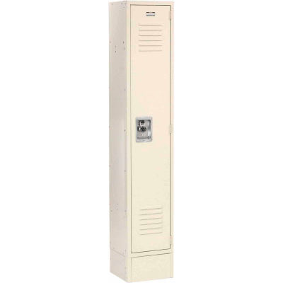 Global Industrial Infinity® 1-Tier 1 Door Locker, 15"Wx18"Dx72"H, Tan, Unassembled