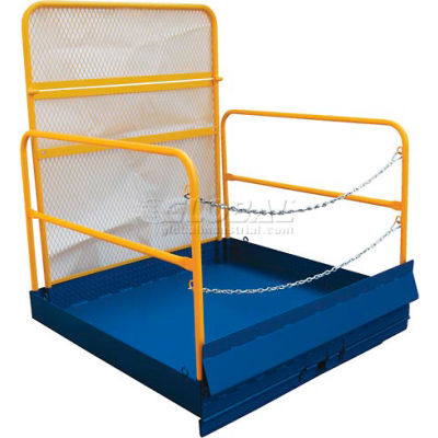 Forklift Loading Platform Attachment, Rails & Rear Screen FTLP-5454-HR