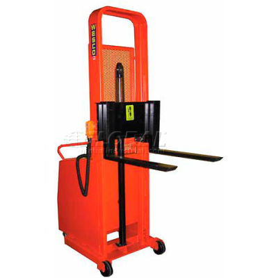 Wesco® Battery Powered Lift Counter Balanced Stacker 261037 56"H 25" Forks