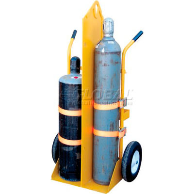 Welding Cylinder Cart CYL-EH Pneumatic Wheels 34-1/4 x 23 x 66-3/8