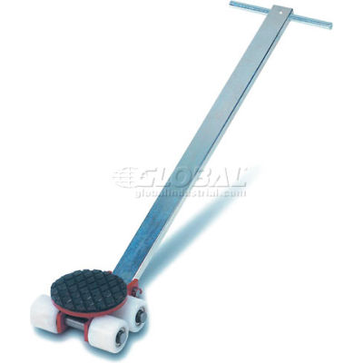 GKS Perfekt® L2 Machinery Roller Dolly Swivel Plate, Steer Handle 4400 Lb. Cap.