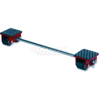 GKS Perfekt® F3 Machinery Roller Dolly Rigid Plates, Adjustable Width Connector Bar 6600 Lb.