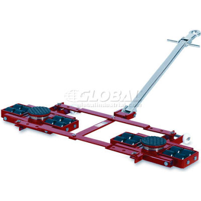 GKS Perfekt® TL12 Tandem Roller Dolly Swivel Plates, Adjustable Width Frame 26,400 Lb. Cap.