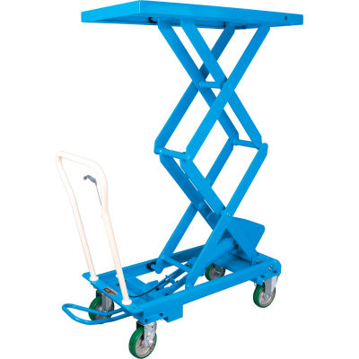 Bishamon® MobiLift Double Scissor Lift Table, 660 Lb. Capacity