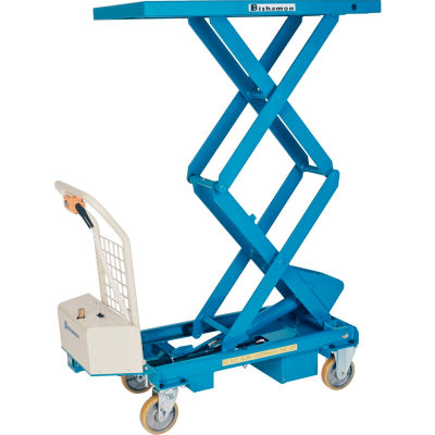 Bishamon® MobiLift™ Battery Powered Scissor Lift Table BX-30SB 660 Lb. Cap.