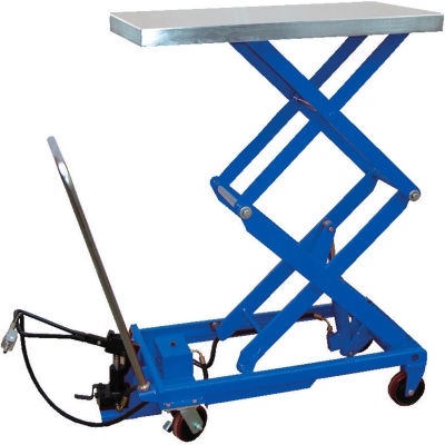 Pneumatic-Hydraulic Mobile Scissor Lift Table AIR-800-D 800 Lb. Capacité
