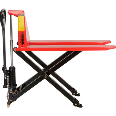 Global Industrial™ Manual High-Lift Skid Jack Truck, 2200 lb. Capacité, fourches 20-1/2 » L x 45 » L