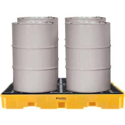 Global Industrial™ 4-Drum Spill Containment Modular Platform - 2 Piece - Assemblé