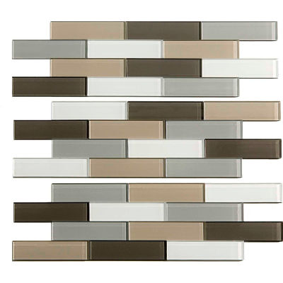 Aspect Subway Matted 12"X 4 » Peel - Stick Decorative Glass Tile in Rustic Clay, 3 Pack - A55-74