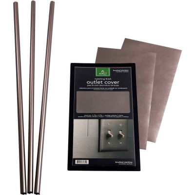 Kit d'accessoires Aspect Backsplash - Vinyle, Peel et Bâton, Inox - 953-50