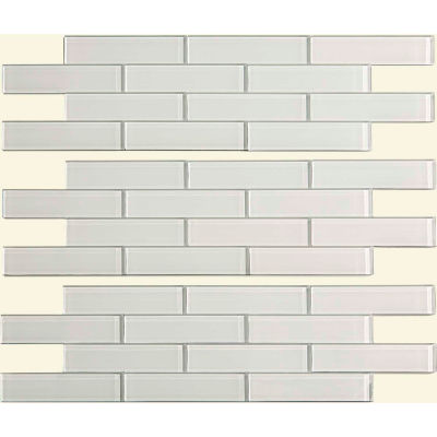 Aspect Subway Matted 12 » X 4 » Peel - Stick Decorative Glass Tile in Frost, 3 Pack - A55-63