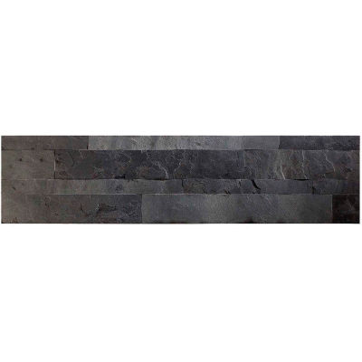 Aspect 23,6" x 5,9" Peel - Stick Stone Decorative Tile Backsplash, Charcoal Slate - A90-82