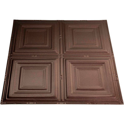 Great Lakes Tin Syracuse 2' X 2' Nail-up Tin Ceiling Tile in Penny Vein - T50-05