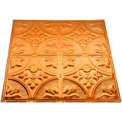 Grande Lakes Tin Jamestown 2' X 2' Nail-Up Tin Ceiling Tile in Copper - T51-08