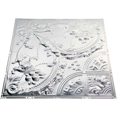 Great Lakes Tin Saginaw 2' X 2' Nail-up Tin Ceiling Tile in Unfinished - T53-03
