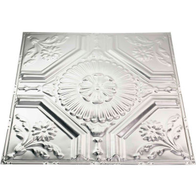 Great Lakes Tin Rochester 2' X 2' Nail-Up Tin Ceiling Tile in Unfinished - T58-03