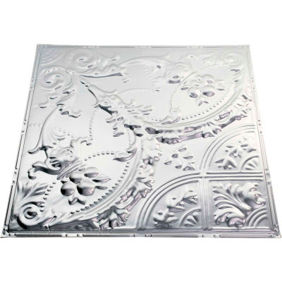 Great Lakes Tin Saginaw 2' X 2' Lay-in Tin Ceiling Tile in Unfinished - Y53-03