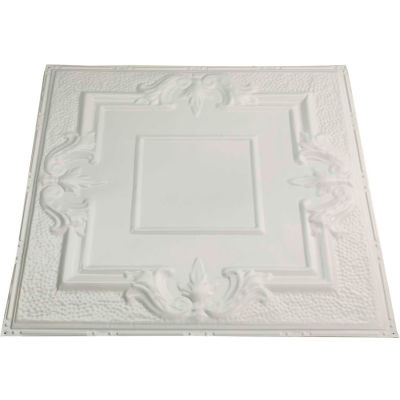Great Lakes Tin Niagara 2' X 2' Lay-in Tin Ceiling Tile in Antique White - Y54-02