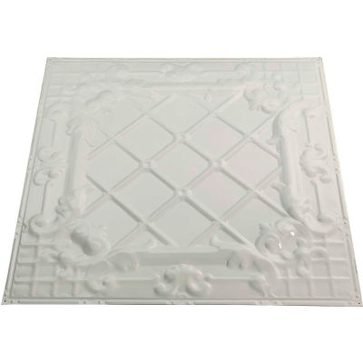 Great Lakes Tin Toledo 2' X 2' Lay-in Tin Ceiling Tile in Antique White - Y55-02