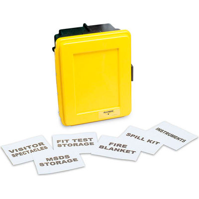 Cas de mur jaune générique allegro 4400-Y w / Label Kit & 1 étagère, petit