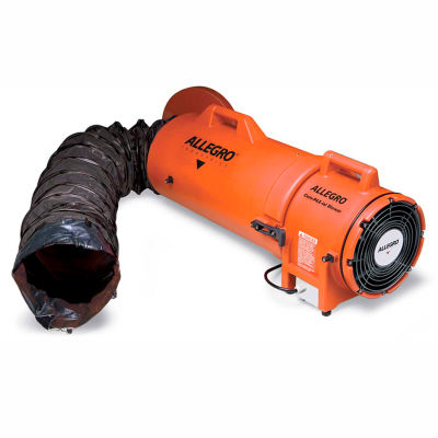 Allegro Industries® ventilateur antidéflagrant COM-PAX-IAL avec conduits de 25', 900 CFM, 1/3 HP