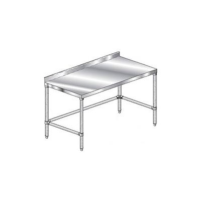 Aero Manufacturing 304 Table en acier inoxydable, 84 x 24 », 2-3/4 » Dosseret, calibre 14