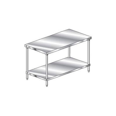 Aero Manufacturing 304 Table en acier inoxydable, 72 x 36 », sous étagère, calibre 14