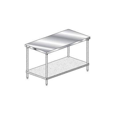 Aero Manufacturing 430 Table en acier inoxydable, 96 x 36 », sous étagère, calibre 16