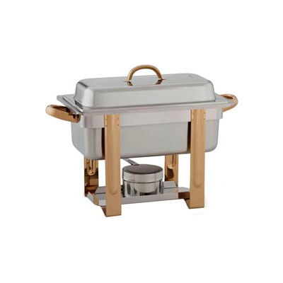 Alegacy AL320GA - The Original Six In One Stainless Steel Chafer with Gold Trim 1/3"x 2" 
