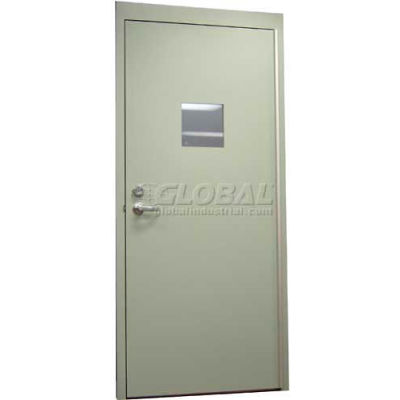 CECO Hollow Steel Security Door, Vision Light, Mortise Prep, SteelCraft Hinge, 18 Ga, 48"W X 84"H