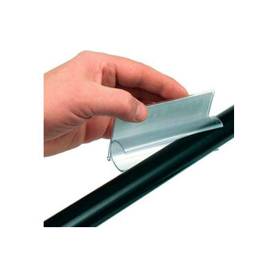 Label Holder 4" Long for 1" & 1-1/8" Dia. Material, Clear (25 pcs/pkg)