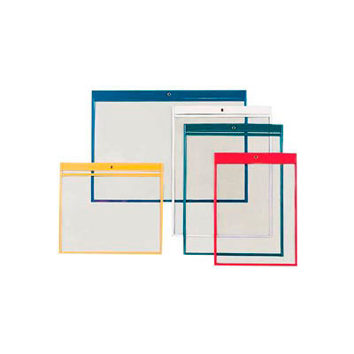 Job Ticket Holder, 9" x 12", Clear, Black Edge (25 pcs/pkg)
