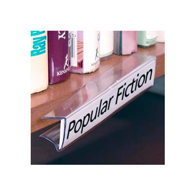 Shelf Clip Label Holder, 7/8" x 6", Clear, For 3/4" Thick Shelving (10 pcs/pkg)