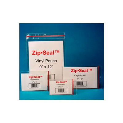 Zip Seal pochettes de vinyle, 5 "x 8", plaine (25 pcs/paquet)