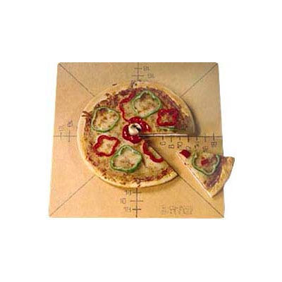 American Metalcraft MPCUT6 - Pizza Slice Cutting Board And Guide, With Markings For 6 Slice