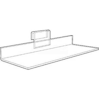 Acrylique 4 "x 10" Clear, étagère à chaussures pour la signalisation de Gridwall panneau - Qté par paquet : 100