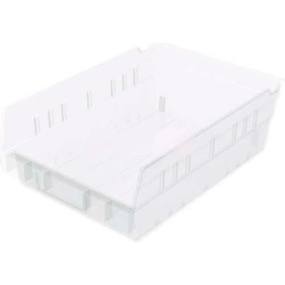 Akro-Mils Plastique Nesting Storage Shelf Bin 30150 - 8-3/8 po L x 11-5/8 po L x 4 po H, transparent - Qté par paquet : 12