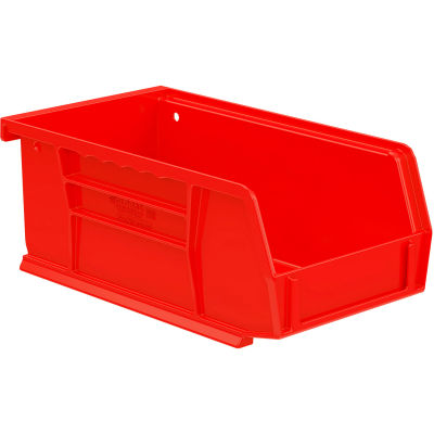 Akro-Mils® AkroBin® Plastic Stack & Hang Bin, 4-1/8"W x 7-3/8"D x 3"H, Rouge - Qté par paquet : 24