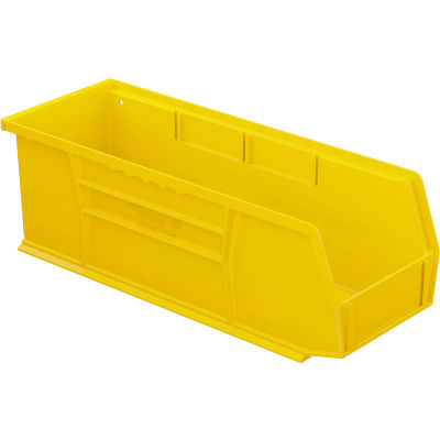 Akro-Mils® AkroBin® Bac empilable et suspendu en plastique, 5-1/2 po L x 14-3/4 po L x 5 po H, jaune - Qté par paquet : 12