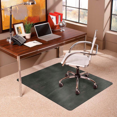 ES Robbins® Trendsetter Chair Mat pour tapis de pile moyenne - 36 po x 48 po - Étain