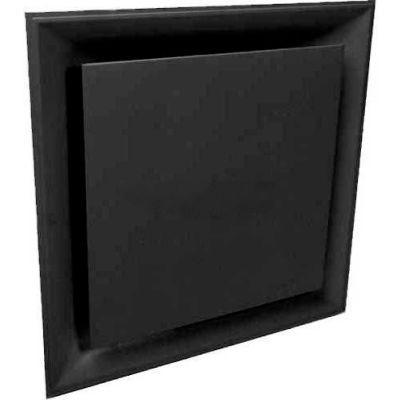 American Louver Stratus Plaque diffuseur avec 8" cou, noir, STR-PQ-8BK