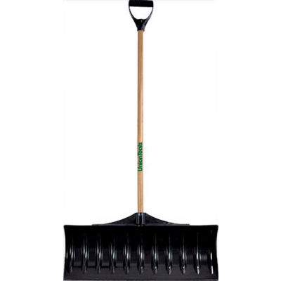 Union Tools® 1602100 30" Poly Blade Snow Pusher W/ Wood D-Grip Handle