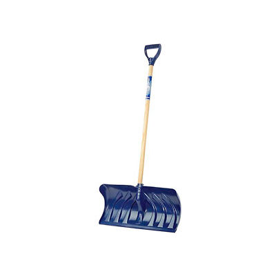 Union Tools® 1630400 24" Poly Blade Snow Pusher W/ Wood D-Grip Handle