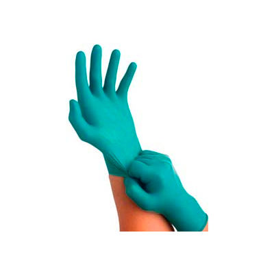 TouchNTuff® 92-500 qualité industrielle Nitrile gants jetables, en poudre, vert, 8,5-9, 100/boîte