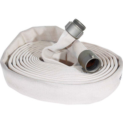 Kuriyama Fire Products JAFLINE HD Double Jacket Tuyau d’incendie, 1-1/2 « x 50 ft, 400 PSI, Blanc